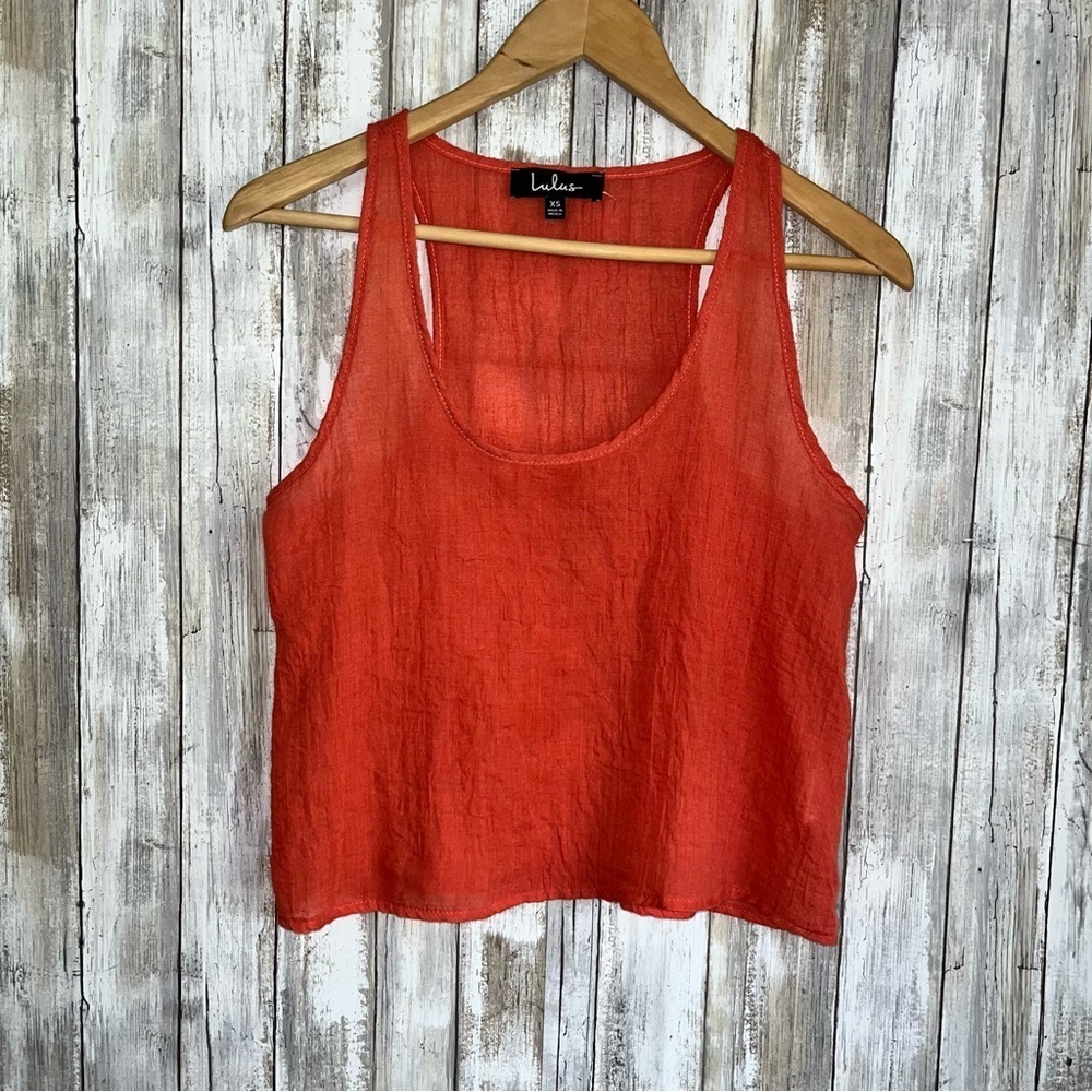 Lulus Red-Orange Tank